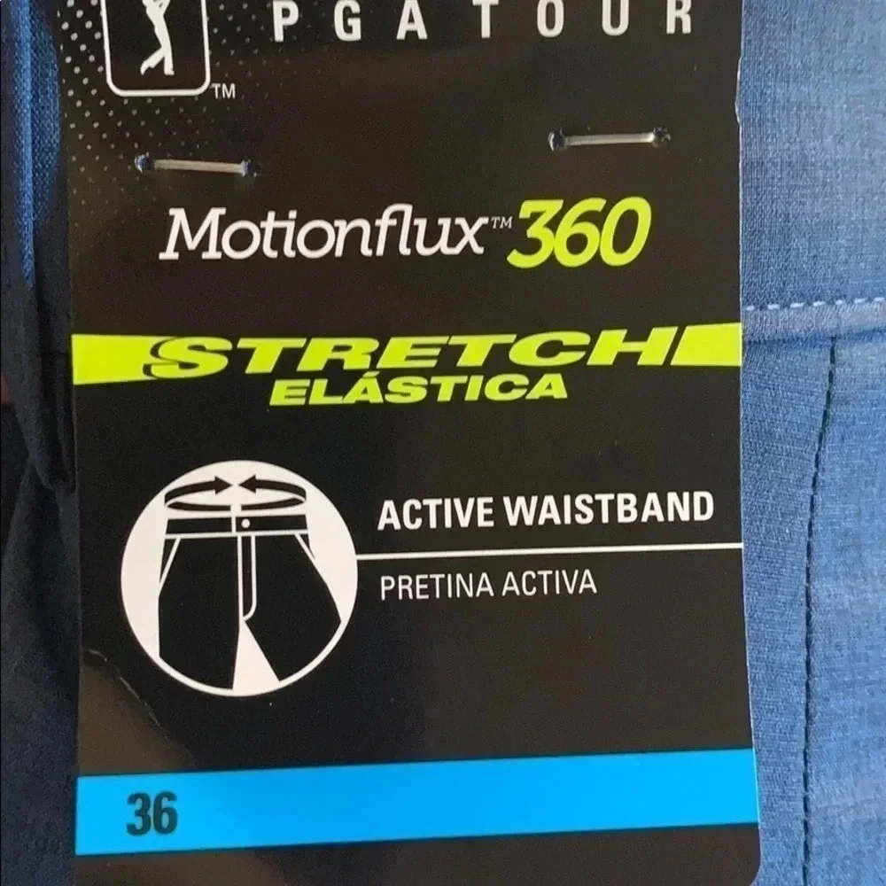 Men’s PGA Performance Stretch Golf Shorts Blue NWT
